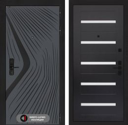 Дверь входная Лабиринт LEOLAB 01 Венге, стекло белое