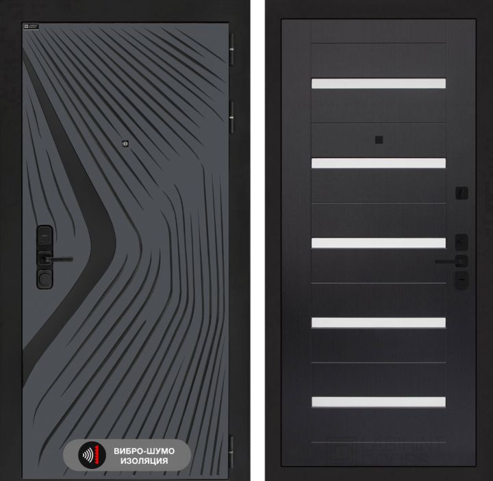 Дверь входная Лабиринт LEOLAB 01 Венге, стекло белое