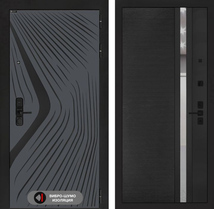 Дверь входная Лабиринт LEOLAB 31 Черный кварц