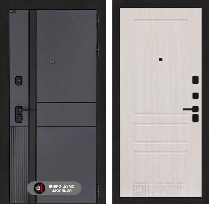 Дверь входная Лабиринт EVOLAB 03 Сандал белый