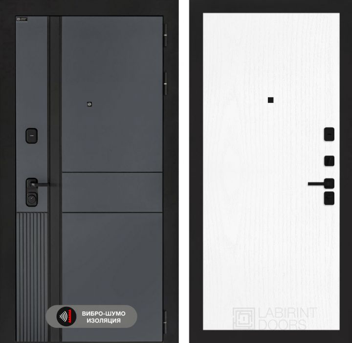 Дверь входная Лабиринт EVOLAB 07 Белое дерево