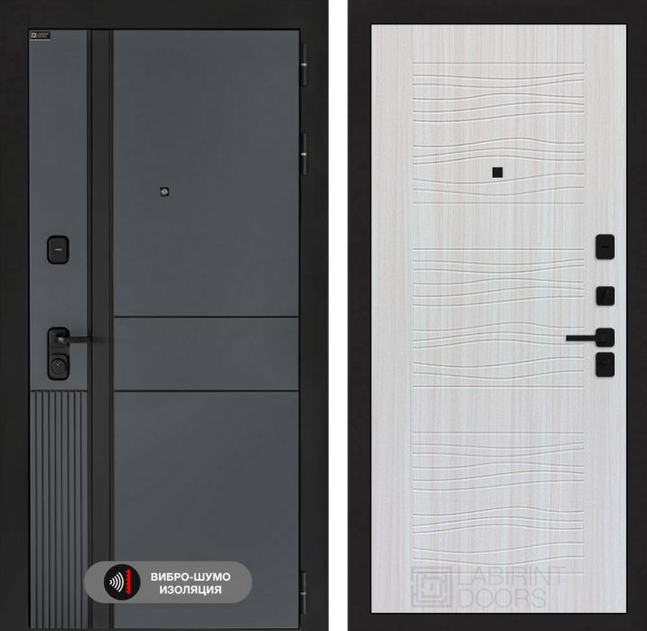 Дверь входная Лабиринт EVOLAB 06 Сандал белый