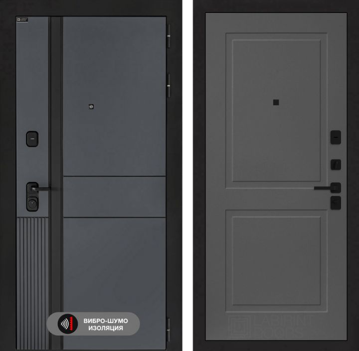 Дверь входная Лабиринт EVOLAB 11 Графит софт