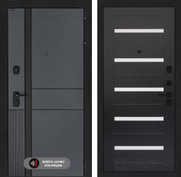 Дверь входная Лабиринт EVOLAB 01 Венге, стекло белое