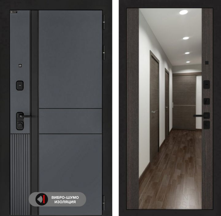 Дверь входная Лабиринт EVOLAB с зеркалом Максимум Венге