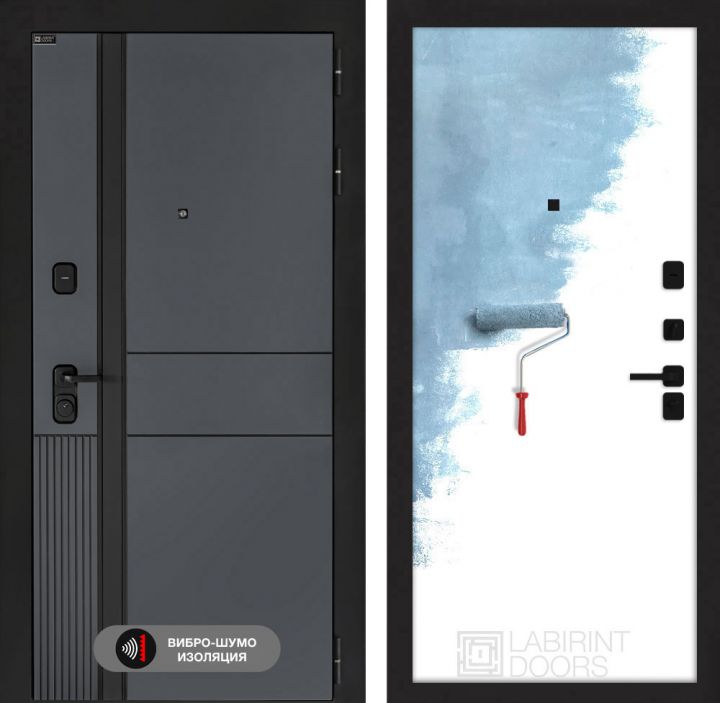 Дверь входная Лабиринт EVOLAB 28 Грунт под покраску