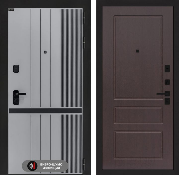 Дверь входная Лабиринт SKYLAB 03 Орех премиум