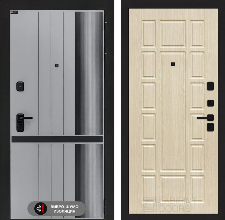 Дверь входная Лабиринт SKYLAB 12 Беленый дуб