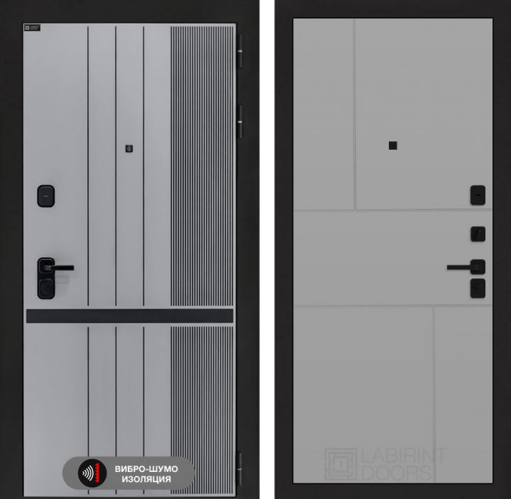 Дверь входная Лабиринт SKYLAB 21 Грей софт