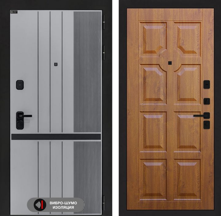 Дверь входная Лабиринт SKYLAB 17 Винорит Золотой дуб