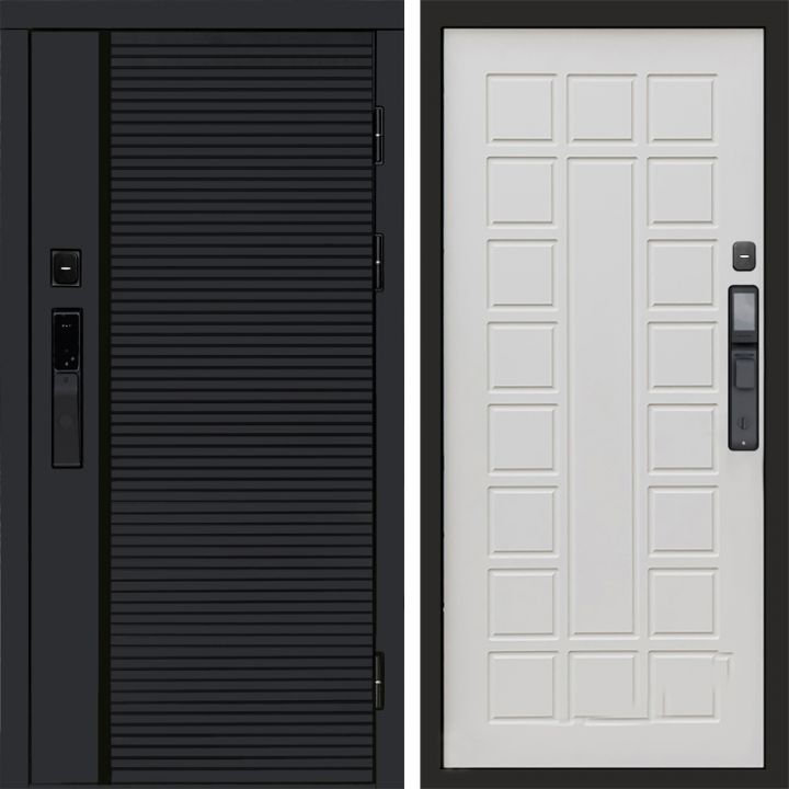 Входная дверь Termo-door BLACK LINE с электронным замком Престиж бежевый матовый