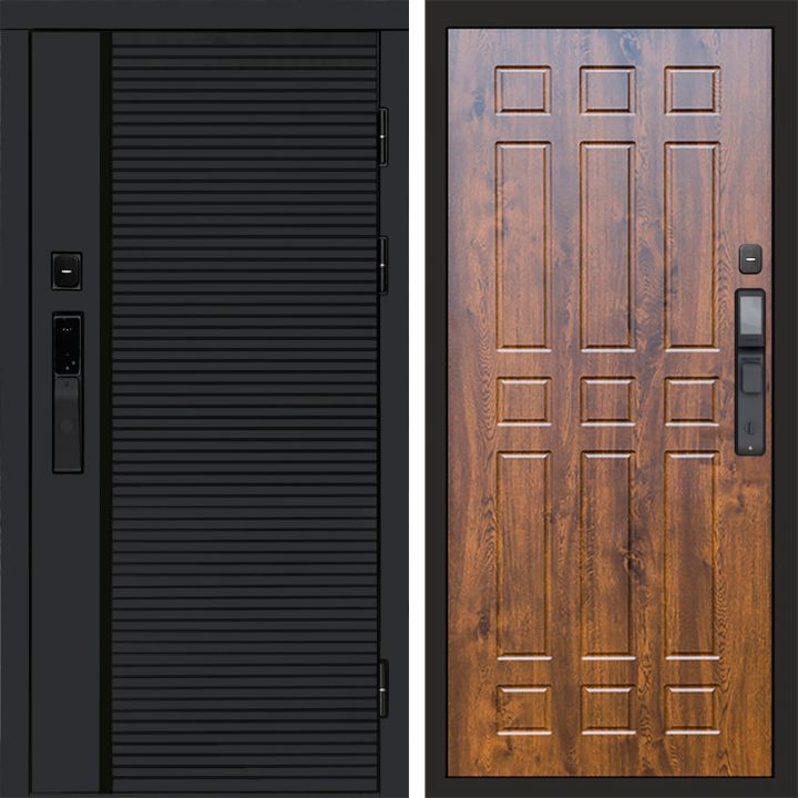 Входная дверь Termo-door BLACK LINE с электронным замком Спарта дуб