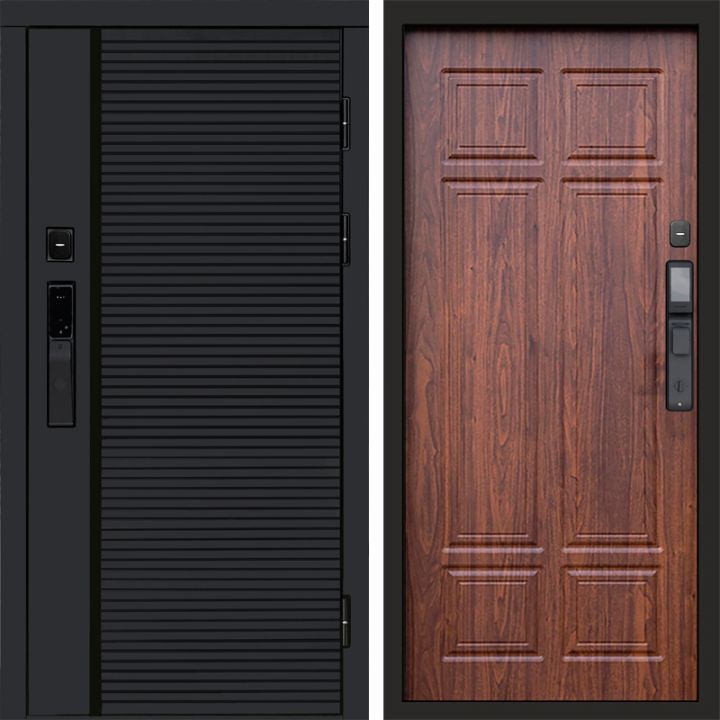 Входная дверь Termo-door BLACK LINE с электронным замком Орех премиум