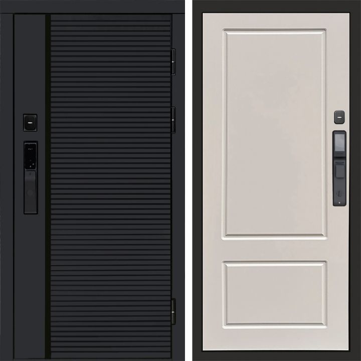 Входная дверь Termo-door BLACK LINE с электронным замком Марсель Слоновая Кость