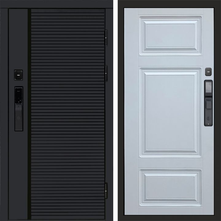 Входная дверь Termo-door BLACK LINE с электронным замком Лион Белый Софт