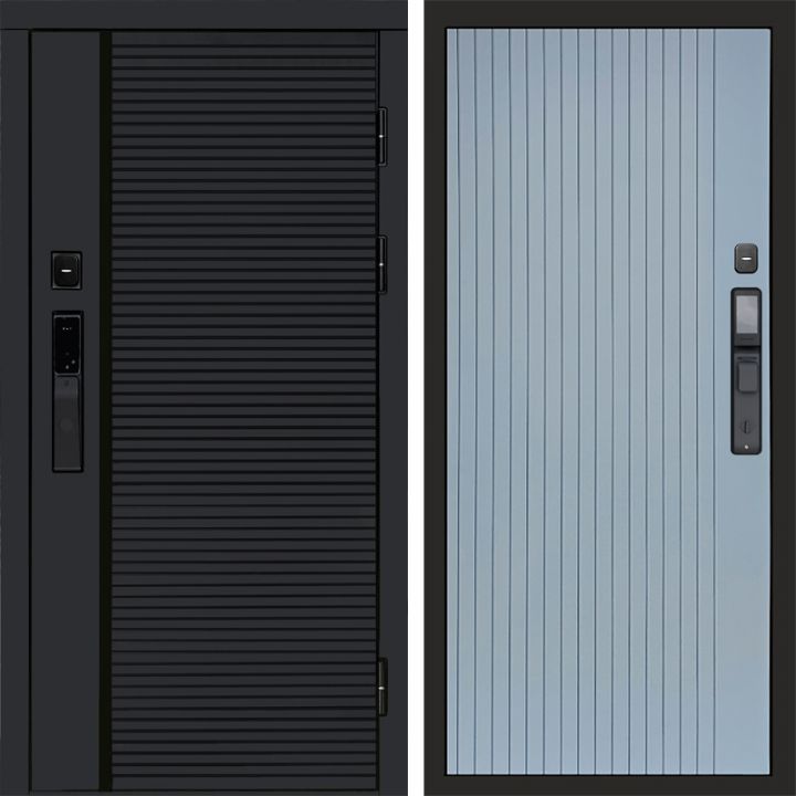 Входная дверь Termo-door BLACK LINE с электронным замком FLAT Грей Софт