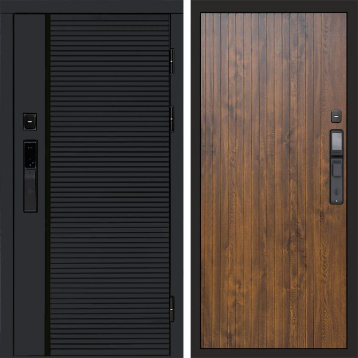 Входная дверь Termo-door BLACK LINE с электронным замком FLAT Дуб