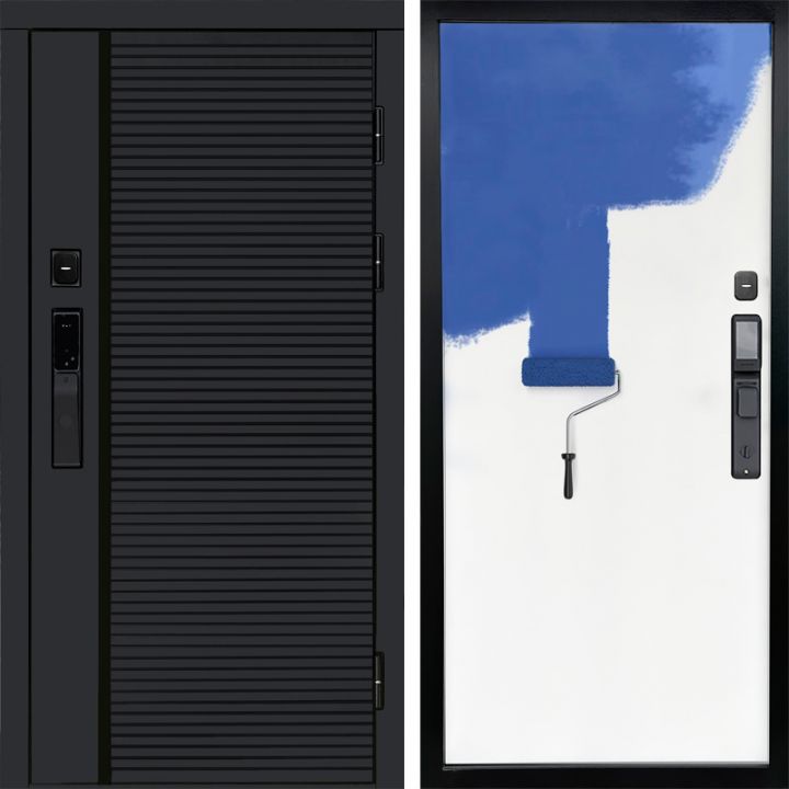 Входная дверь Termo-door BLACK LINE с электронным замком Грунт под покраску