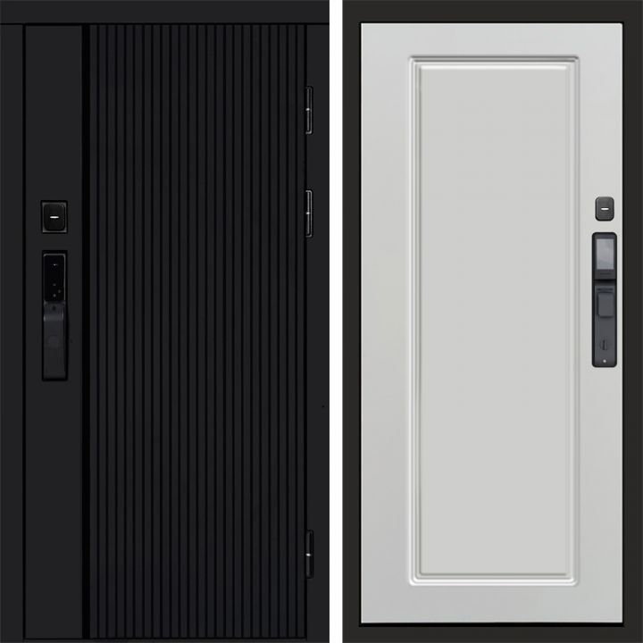 Входная дверь Termo-door УРБАН BLACK с электронным замком Гранд Белый Софт