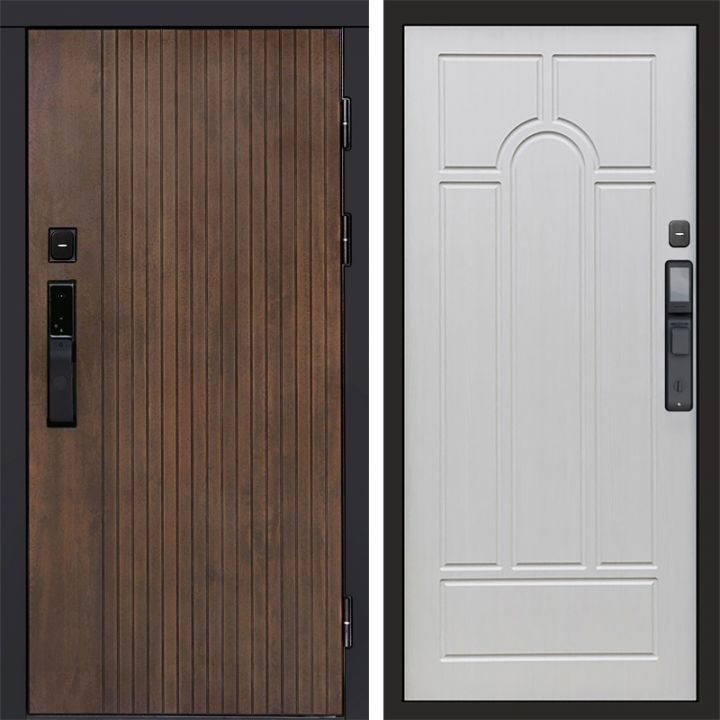 Входная дверь Termo-door ТВИСТ УЛЬТРА с электрозамком Арка лиственница