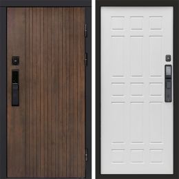 Входная дверь Termo-door ТВИСТ УЛЬТРА с электронным замком Спарта белое дерево