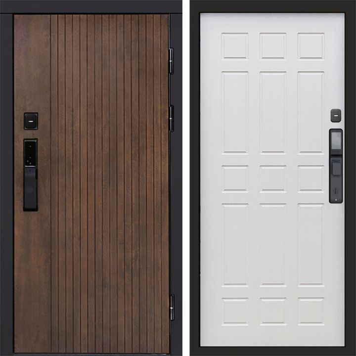 Входная дверь Termo-door ТВИСТ УЛЬТРА с электрозамком Спарта лиственница
