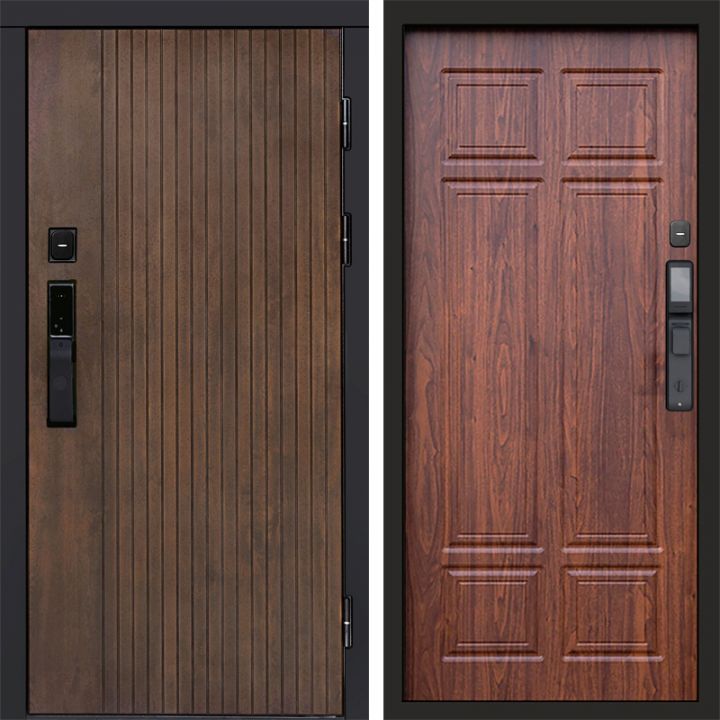 Входная дверь Termo-door ТВИСТ УЛЬТРА с электронным замком Орех премиум