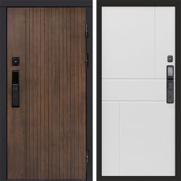 Входная дверь Termo-door ТВИСТ УЛЬТРА с электронным замком Горизонт белый