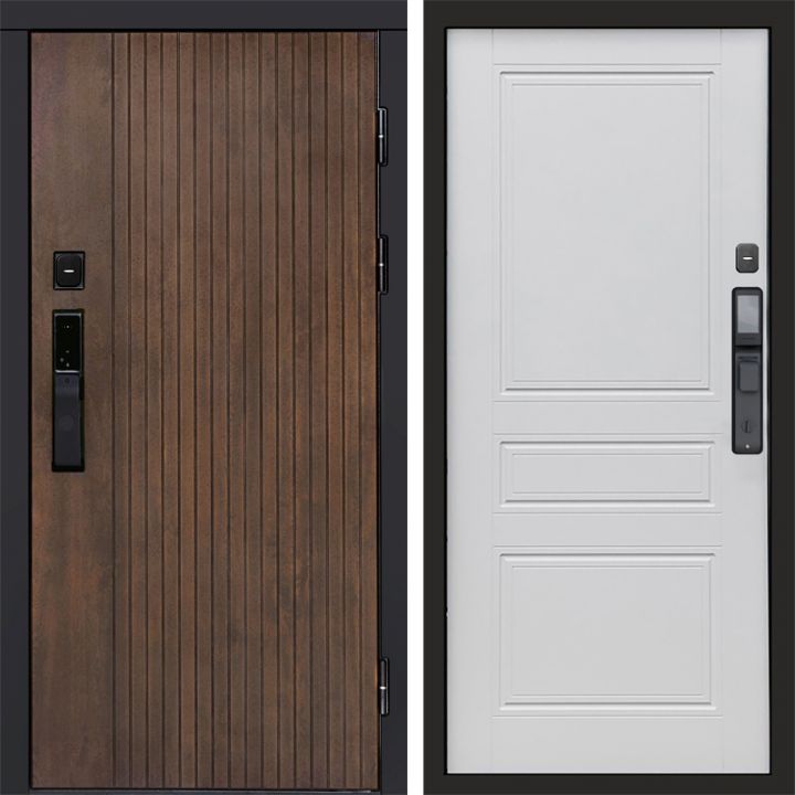 Входная дверь Termo-door ТВИСТ УЛЬТРА с электрозамком Классика Белый Софт