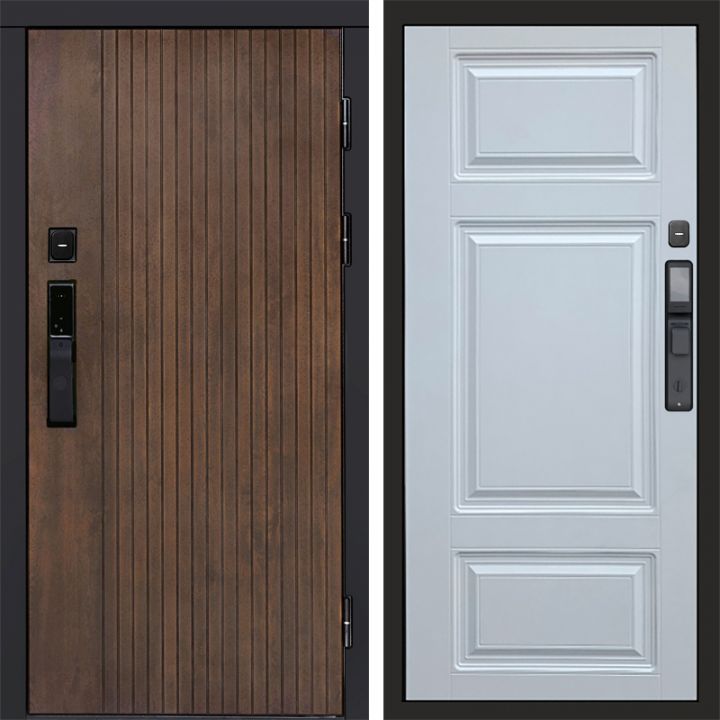 Входная дверь Termo-door ТВИСТ УЛЬТРА с электрозамком Лион Белый Софт