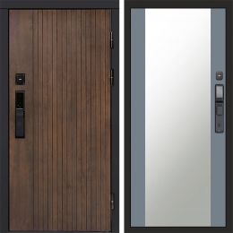 Входная дверь Termo-door ТВИСТ УЛЬТРА с электронным замком Зеркало Грей Софт