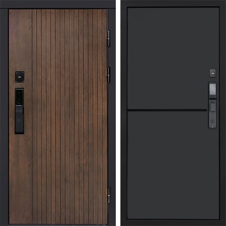 Входная дверь Termo-door ТВИСТ УЛЬТРА с электрозамком Нео Графит