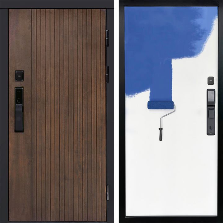 Входная дверь Termo-door ТВИСТ УЛЬТРА с электронным замком Грунт под покраску