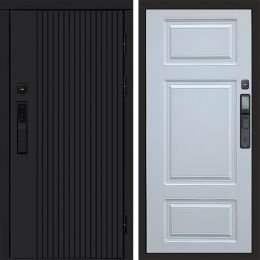Входная дверь Termo-door ТВИСТ BLACK с электронным замком Лион Белый Софт