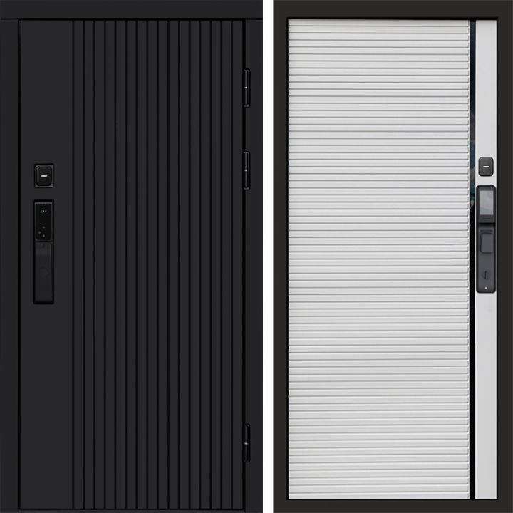 Входная дверь Termo-door ТВИСТ BLACK с электрозамком Porte white