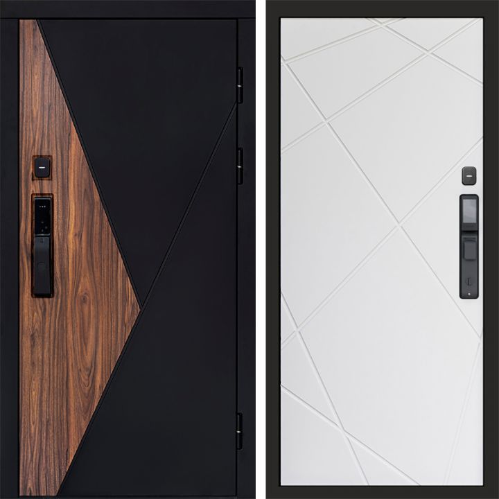 Входная дверь Termo-door МАТРИКС с электронным замком Лучи белый