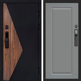 Входная дверь Termo-door МАТРИКС с электронным замком Гранд Грей Софт