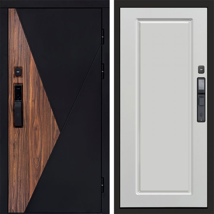 Входная дверь Termo-door МАТРИКС с электрозамком Гранд Белый Софт