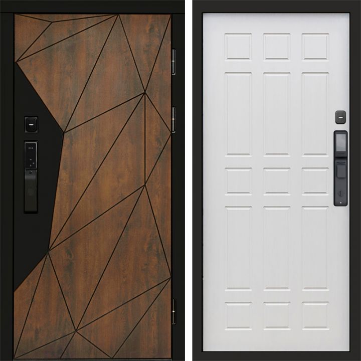 Входная дверь Termo-door ГЕОМЕТРИЯ с электронным замком Спарта лиственница