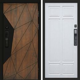 Входная дверь Termo-door ГЕОМЕТРИЯ с электронным замком Лиственница премиум