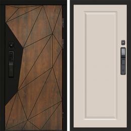 Входная дверь Termo-door ГЕОМЕТРИЯ с электронным замком Гранд Слоновая Кость