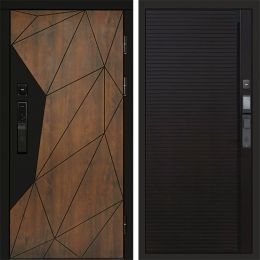 Входная дверь Termo-door ГЕОМЕТРИЯ с электронным замком Porte black