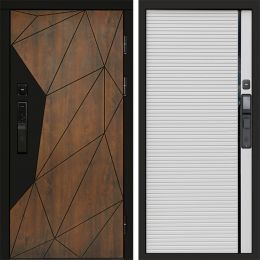 Входная дверь Termo-door ГЕОМЕТРИЯ с электрозамком Porte white