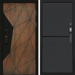 Входная дверь Termo-door ГЕОМЕТРИЯ с электронным замком Нео Графит