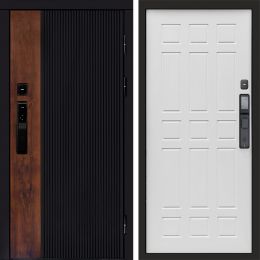 Входная дверь Termo-door ПРЕСТИЖ с электронным замком Спарта белое дерево