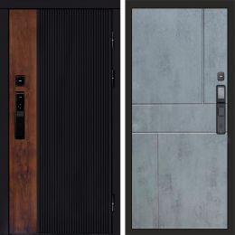 Входная дверь Termo-door ПРЕСТИЖ с электронным замком Горизонт бетон темный