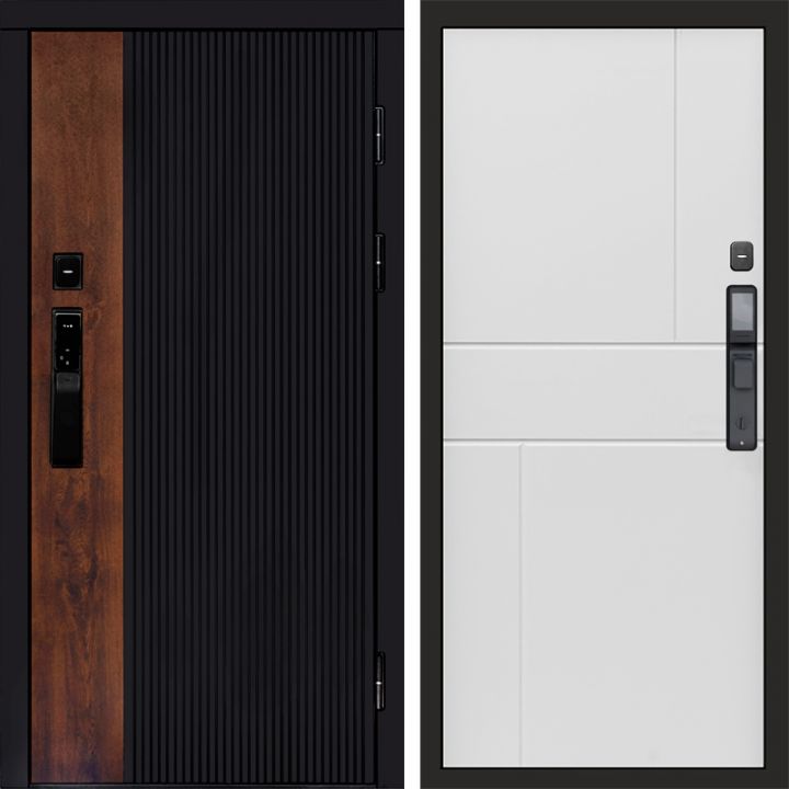 Входная дверь Termo-door ПРЕСТИЖ с электронным замком Горизонт белый