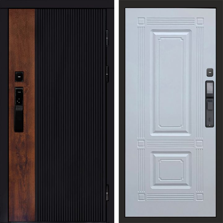 Входная дверь Termo-door ПРЕСТИЖ с электронным замком Мадрид Белый Софт