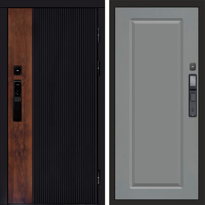 Входная дверь Termo-door ПРЕСТИЖ с электронным замком Гранд Грей Софт