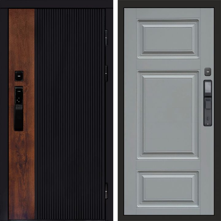 Входная дверь Termo-door ПРЕСТИЖ с электронным замком Лион Грей Софт
